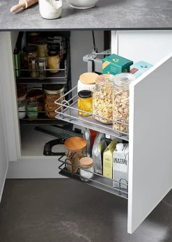 Rangement intérieur coulissant d'angle droit pour meuble de cuisine GoodHome Pebre 50 cm