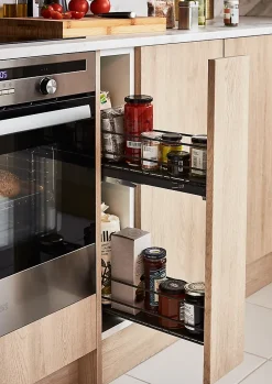 Rangement épices coulissant pour meuble de cuisine GoodHome Pebre 15 cm, 2 niveaux