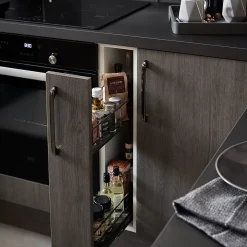 Rangement épices coulissant pour meuble de cuisine GoodHome Pebre 15 cm, 2 niveaux