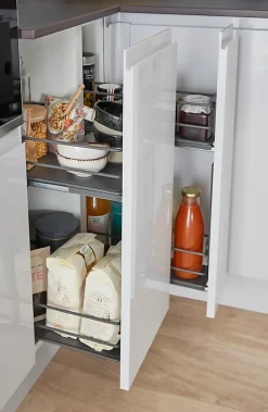 Rangement épices coulissant pour meuble de cuisine GoodHome Pebre 15 cm, 2 niveaux