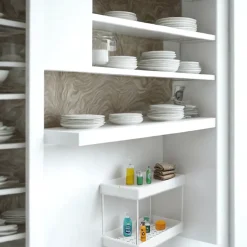 Rangement sous evier- Étagère cuisine - Blanc - 2 niveaux