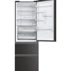 Refrigerateur - Frigo Combiné - HAIER - 3D 60 Series 5 HTW5618ENPT - Classe E - 360 L - 185 x 59,5 x 66,7 cm - Noir