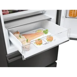 Refrigerateur - Frigo Combiné - HAIER - 3D 60 Series 5 HTW5618ENPT - Classe E - 360 L - 185 x 59,5 x 66,7 cm - Noir