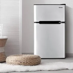 Refrigerateur 90 L Combine Refrigerateur 63L avec Temperature Reglable Congelateur 27L