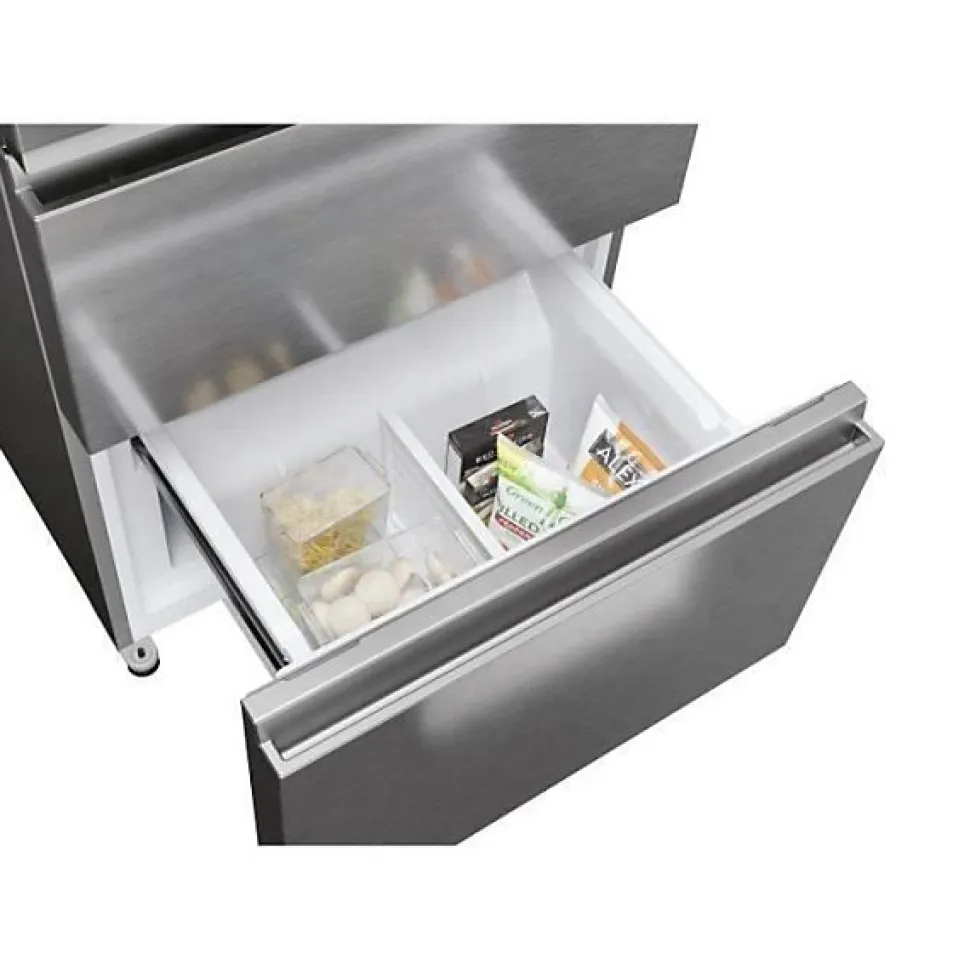 Refrigerateur Americain - Frigo multi-portes - HAIER - HFR3718ENMM - Classe E - 402 L 262 + 140 - 37 dB - Gris