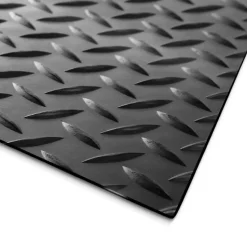 Revêtement de sol en caoutchouc Avec structure quadrillée 150 x 100 cm - Floordirekt