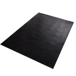 Revêtement de sol en caoutchouc Avec structure quadrillée 150 x 100 cm - Floordirekt