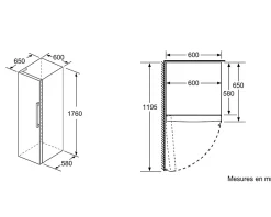 Réfrigérateur 1 porte 60cm 324l Bosch KSV33VLEP série 4