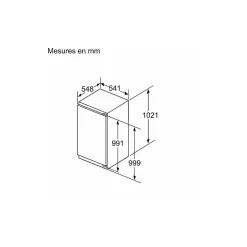 Réfrigérateur 1 porte intégrable à pantographe 147l Siemens KI32LVFE0 iq300