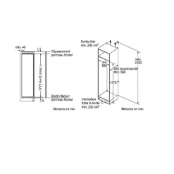 Réfrigérateur 1 porte intégrable à pantographe 310l blanc Bosch KIR81VFE0