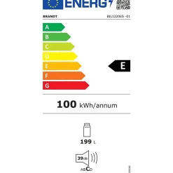 Réfrigérateur 1 porte intégrable à glissières 199l Brandt BIL1220ES