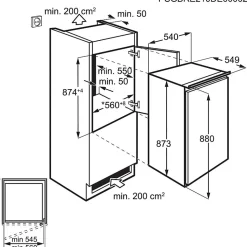 Réfrigérateur 1 porte intégrable à glissière 142l Electrolux LRB2AE88S série 500