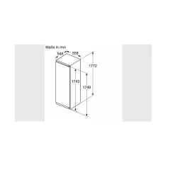 Réfrigérateur 1 porte intégrable à pantographe 310l blanc Neff KI1812FE0