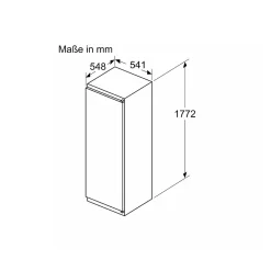 Réfrigérateur 1 porte intégrable à glissières 55cm 280l Bosch KIL82NSE0