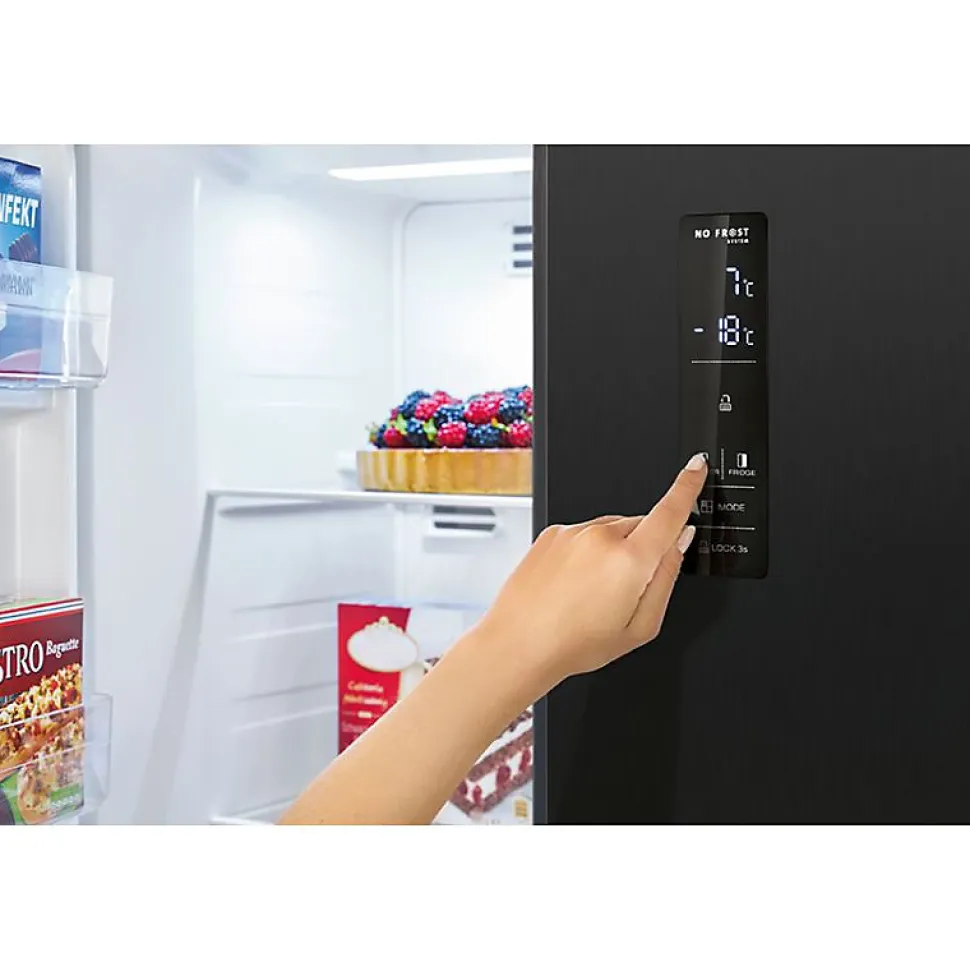 Réfrigérateur américain avec congélateur 442L Noir Bomann SBS7344-Noir