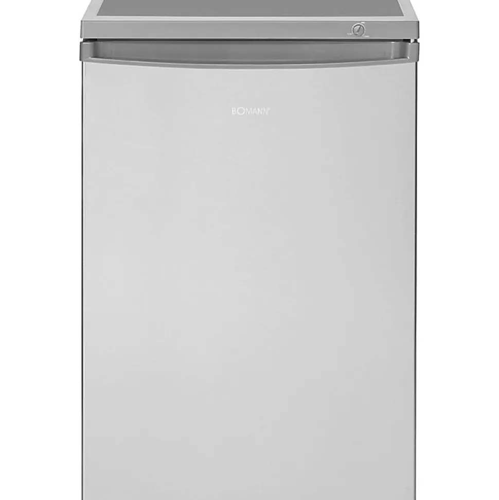 Réfrigérateur avec petit congélateur 120L inox Bomann KS 2184.1 inox