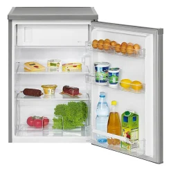 Réfrigérateur avec petit congélateur 120L inox Bomann KS 2184.1 inox