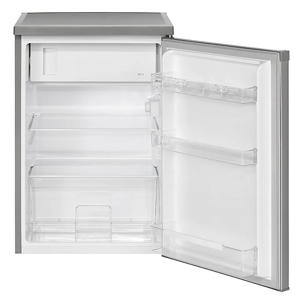 Réfrigérateur avec petit congélateur 120L inox Bomann KS 2184.1 inox