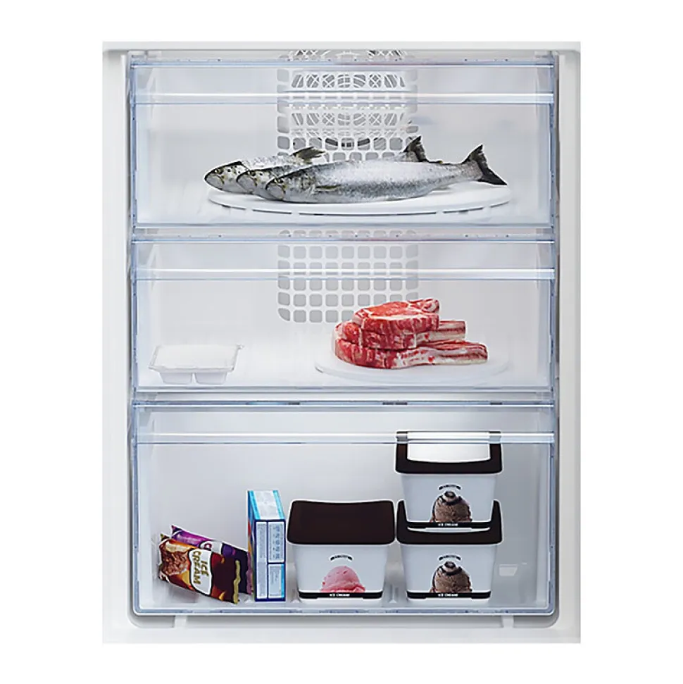 Réfrigérateur combiné - BEKO - 2 portes - Intégrable - 254 L (185 L + 69 L) - Froid ventilé - Classe E