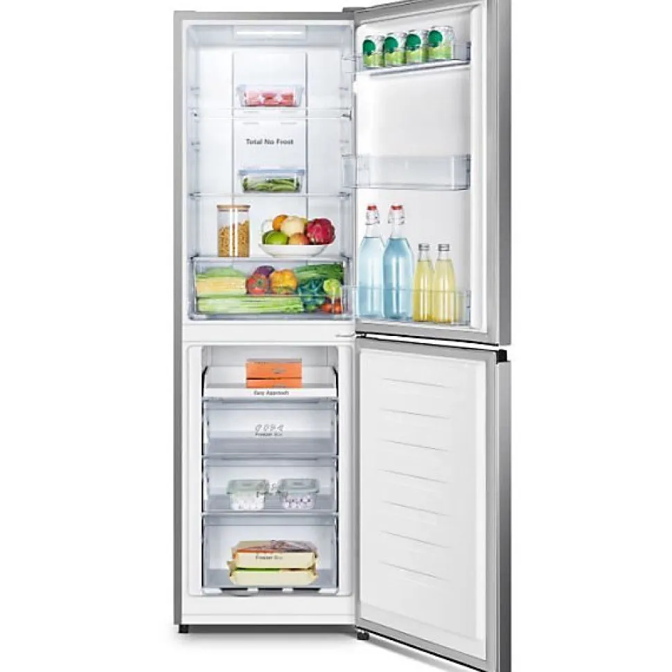 Réfrigérateur combiné - HISENSE - RB327N4ADD - 2 portes - 256 L - No Frost Sans givre - Argent - L 55 x 55,7 x H 182,4 cm