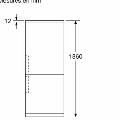 Réfrigérateur combiné 60cm 321cm nofrost inox Bosch KGN367ICT série 4
