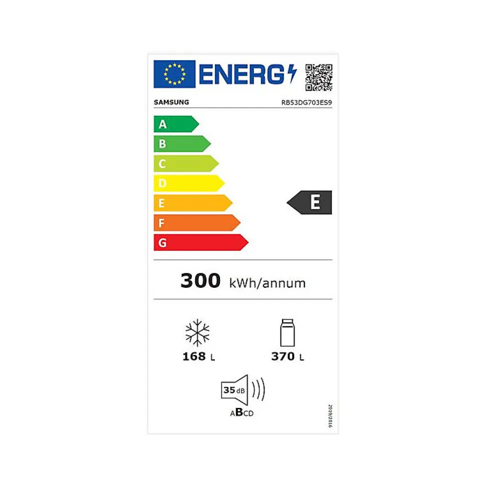 Réfrigérateur combiné 75cm 538l no frost Samsung RB53DG703ES9
