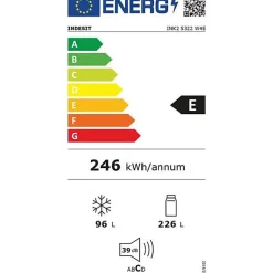 Réfrigérateur combiné 60cm 322l nofrost blanc Indesit INK25322W4E