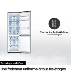 Réfrigérateur combiné 60cm 344l nofrost, blanc Samsung RB33B610EWW