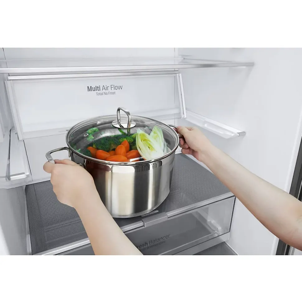 Réfrigérateur combiné 70cm 462l nofrost Lg GBB569MCAZN