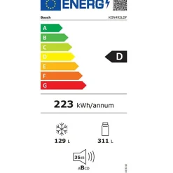Réfrigérateur combiné 70cm 440l nofrost Bosch KGN492LDF série 4
