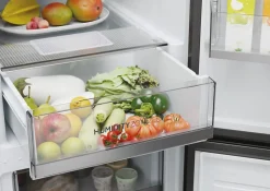 Réfrigérateur combiné 60cm 341l nofrost inox Haier H1DWDNPK186