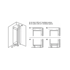 Réfrigérateur combiné intégrable 383l Neff KB7962FE0 n 50