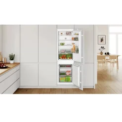 Réfrigérateur combiné intégrable à glissières 267l blanc Bosch KIV865SE0