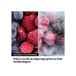 Réfrigérateur combiné intégrable à glissières 263l Samsung BRB38G705EWW