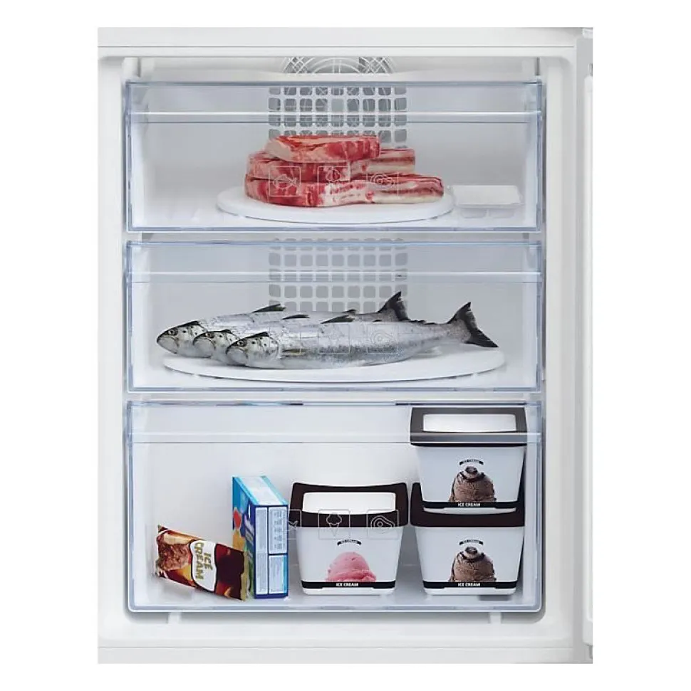 Réfrigérateur combiné intégrable BEKO BCHA275K4SN - 2 portes - 262 L - Semi No Frost - Blanc
