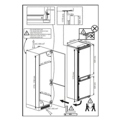 Réfrigérateur combiné intégrable BEKO BCHA275K4SN - 2 portes - 262 L - Semi No Frost - Blanc
