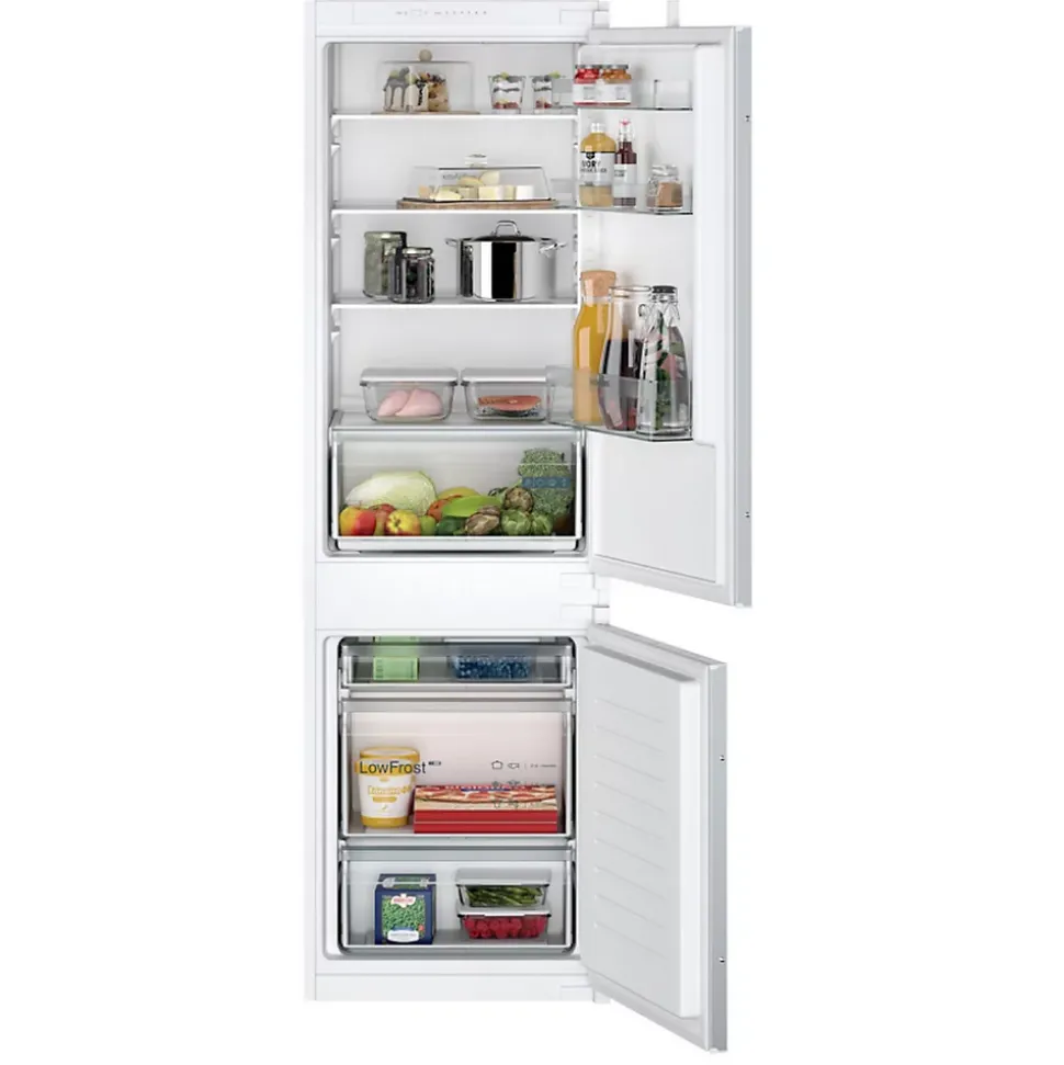Réfrigérateur combiné intégrable à glissières 267l blanc Siemens KI86VNSE0