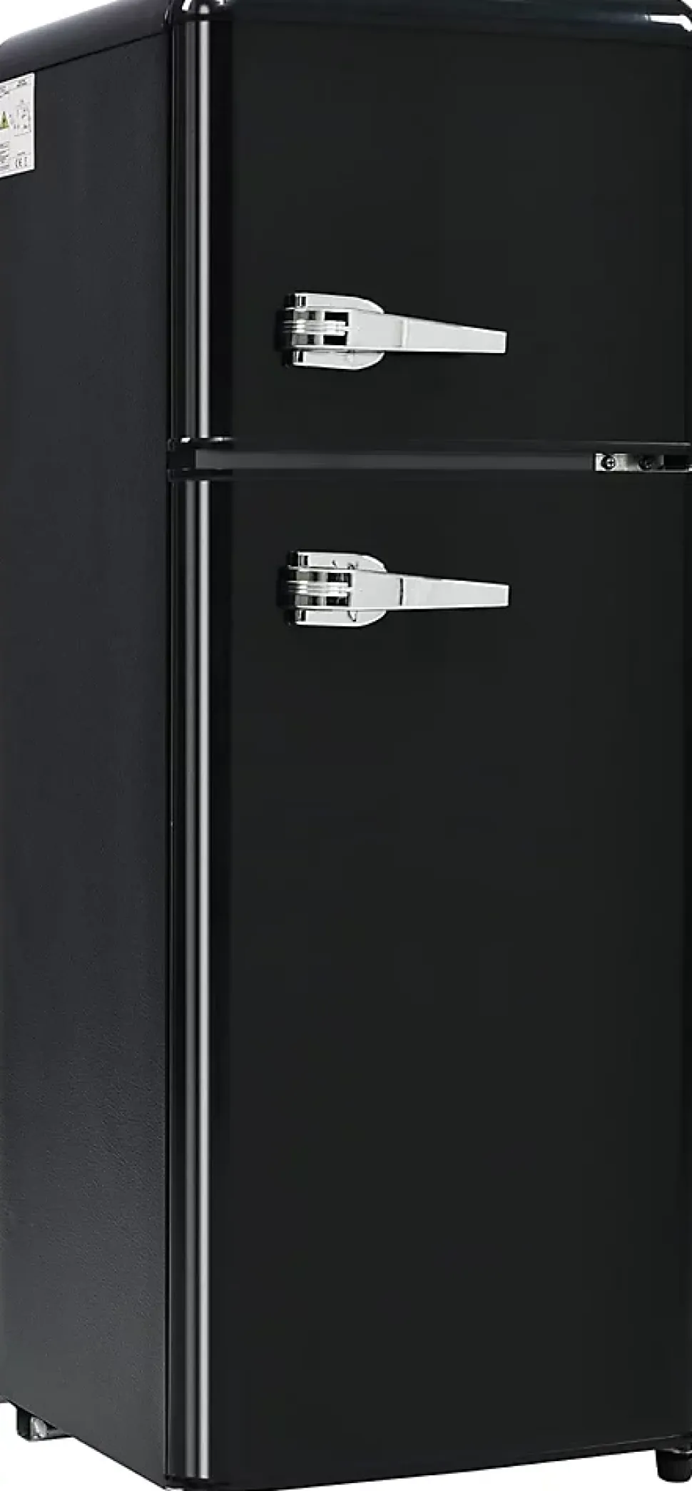 Réfrigérateur combiné 92L, double porte, congélateur 28L, moins 27 degrés à 13C, noir