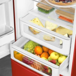Réfrigérateur congélateur à poser Smeg FAB32LRD6 rouge - 234L / 97L - H.209cm x L.68,5cm x P.86cm