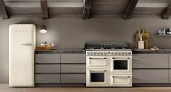 Réfrigérateur congélateur à poser ouverture gauche Smeg FAB28LCR5 244L / 26L crème