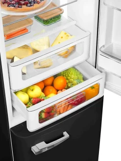 Réfrigérateur congélateur à poser ouverture droite Smeg FAB32RBL5 234L / 97L noir