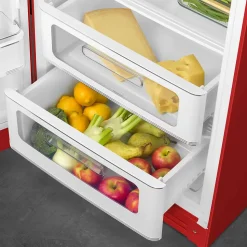 Réfrigérateur congélateur à poser Smeg FAB28LRD6 rouge - 244L / 26L - H.166cm x L.68,5cm x P.86cm