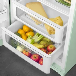 Réfrigérateur congélateur à poser Smeg FAB28LPG6 vert d'eau - 244L / 26L - H.166cm x L.68,5cm x P.86cm