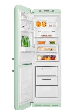 Réfrigérateur congélateur à poser ouverture gauche Smeg FAB32RPD5 234L / 97L vert d'eau