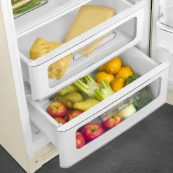 Réfrigérateur congélateur à poser Smeg FAB28RCR6 crème - 244L / 26L - H.166cm x L.68,5cm x P.86cm