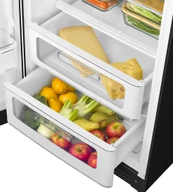 Réfrigérateur congélateur à poser ouverture gauche Smeg FAB28LBL5 244L / 26L noir