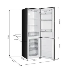 Réfrigérateur congélateur bas CONTINENTAL EDISON - 253L - Total No Frost - Noir