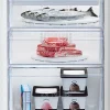 Réfrigérateur congélateur encastrable porte réversible Beko BCSA285K4SFN 193L / 78L, blanc