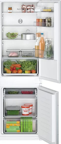 Réfrigérateur congélateur encastrable porte réversible Bosch KIV86NSE0 183L / 84L, blanc