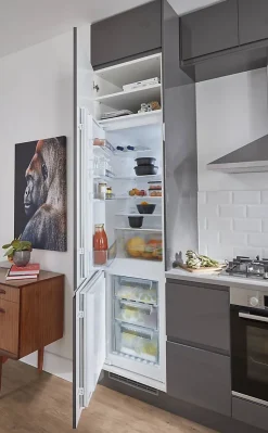 Réfrigérateur congélateur encastrable porte réversible Bosch KIV86NSF0 182L / 83L, blanc